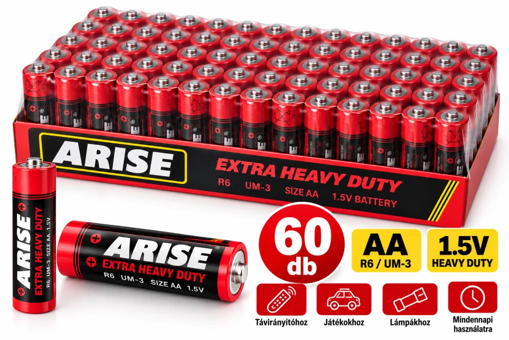 Arise féltartós elem AA 60db-os