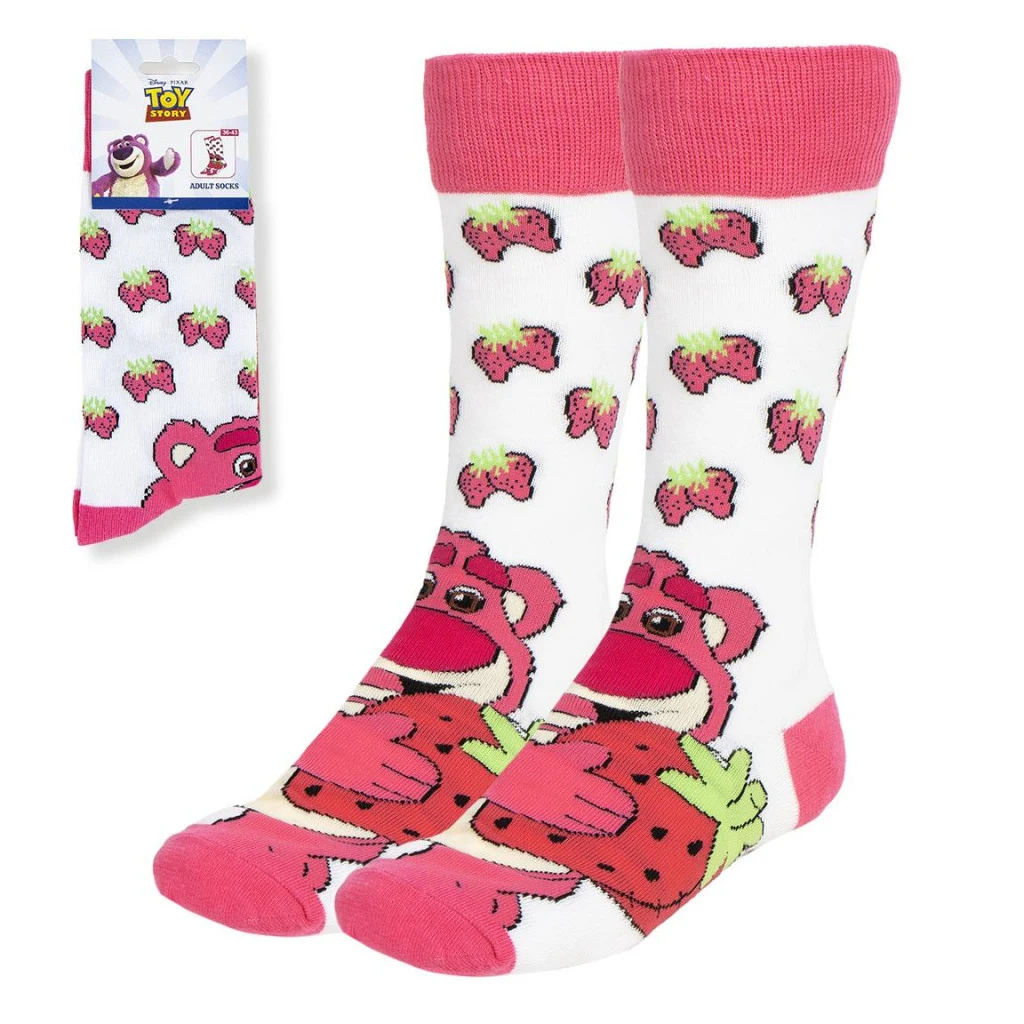 Disney Játékháború Lotso Strawberry felnőtt hosszú szárú zokni 36/43