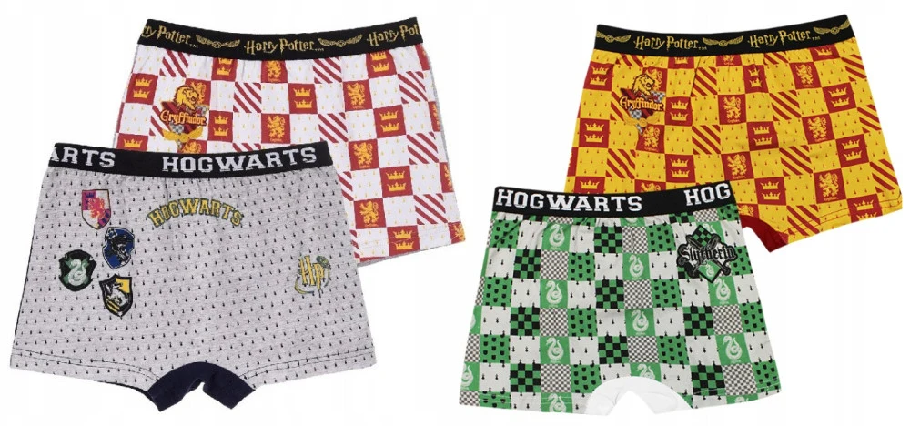 Harry Potter Houses gyerek boxeralsó 2 darab/csomag 6 - 12 év / 116 - 152 cm