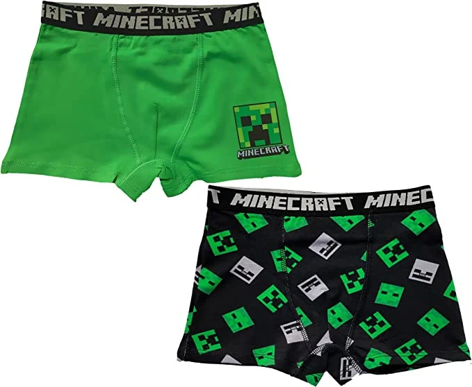 Minecraft Green gyerek boxeralsó 2 darab/csomag 6 - 12 év / 116 - 152 cm