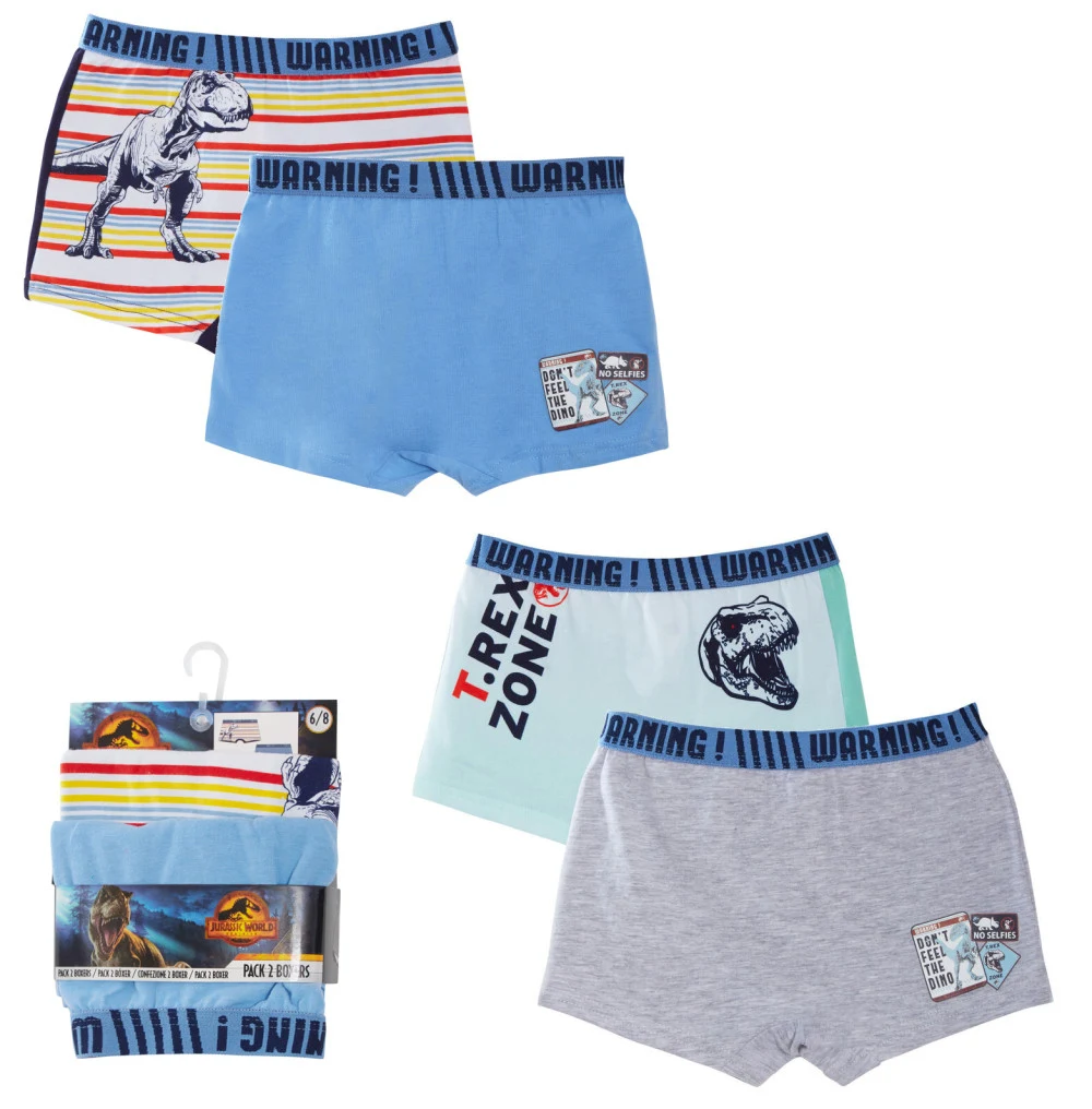 Jurassic World Zone gyerek boxeralsó 2 darab/csomag 2 - 8 év / 92 - 128 cm