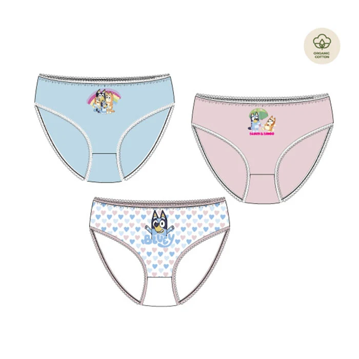 Bluey Love gyerek fehérnemű, bugyi 3 darab/csomag 3 - 6 év / 98 - 116 cm