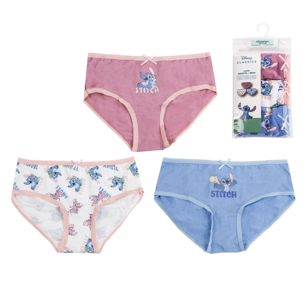Disney Lilo és Stitch, A csillagkutya Angel gyerek fehérnemű, bugyi 3 darab/csomag 4 - 10 év / 104 - 140 cm