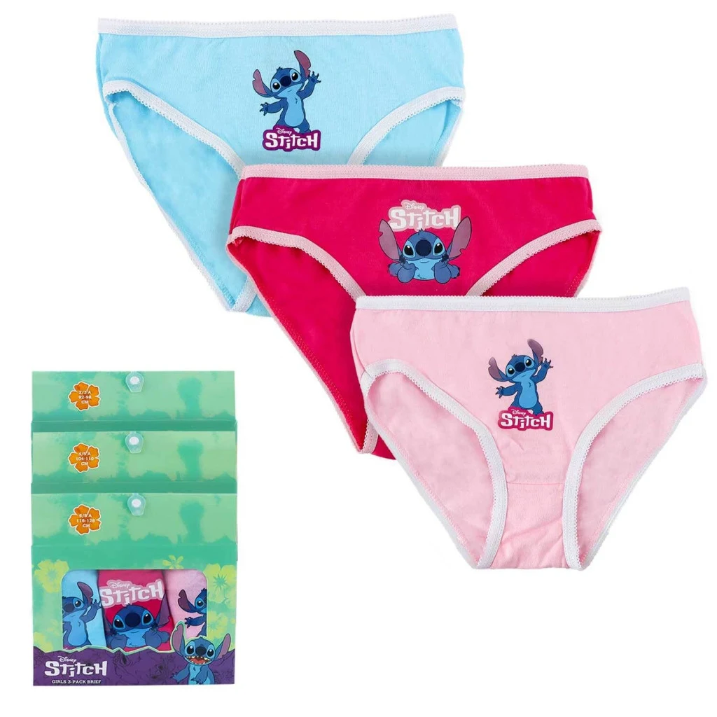 Disney Lilo és Stitch, A csillagkutya Wave gyerek fehérnemű, bugyi 3 darab/csomag 2 - 8 év / 92 - 128 cm
