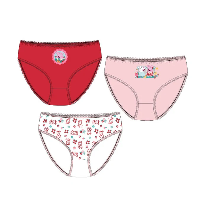 Peppa malac Strawberry gyerek fehérnemű, bugyi 3 darab/csomag 3 - 6 év / 98 - 116 cm