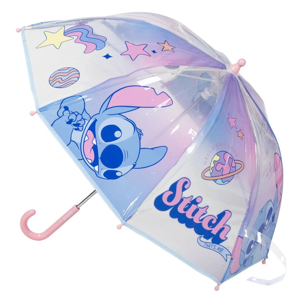 Disney Lilo és Stitch, A csillagkutya Universe gyerek átlátszó esernyő Ø71 cm