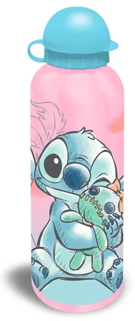 Disney Lilo és Stitch, A csillagkutya Cheeky Pink alumínium kulacs ivókupakkal 500 ml