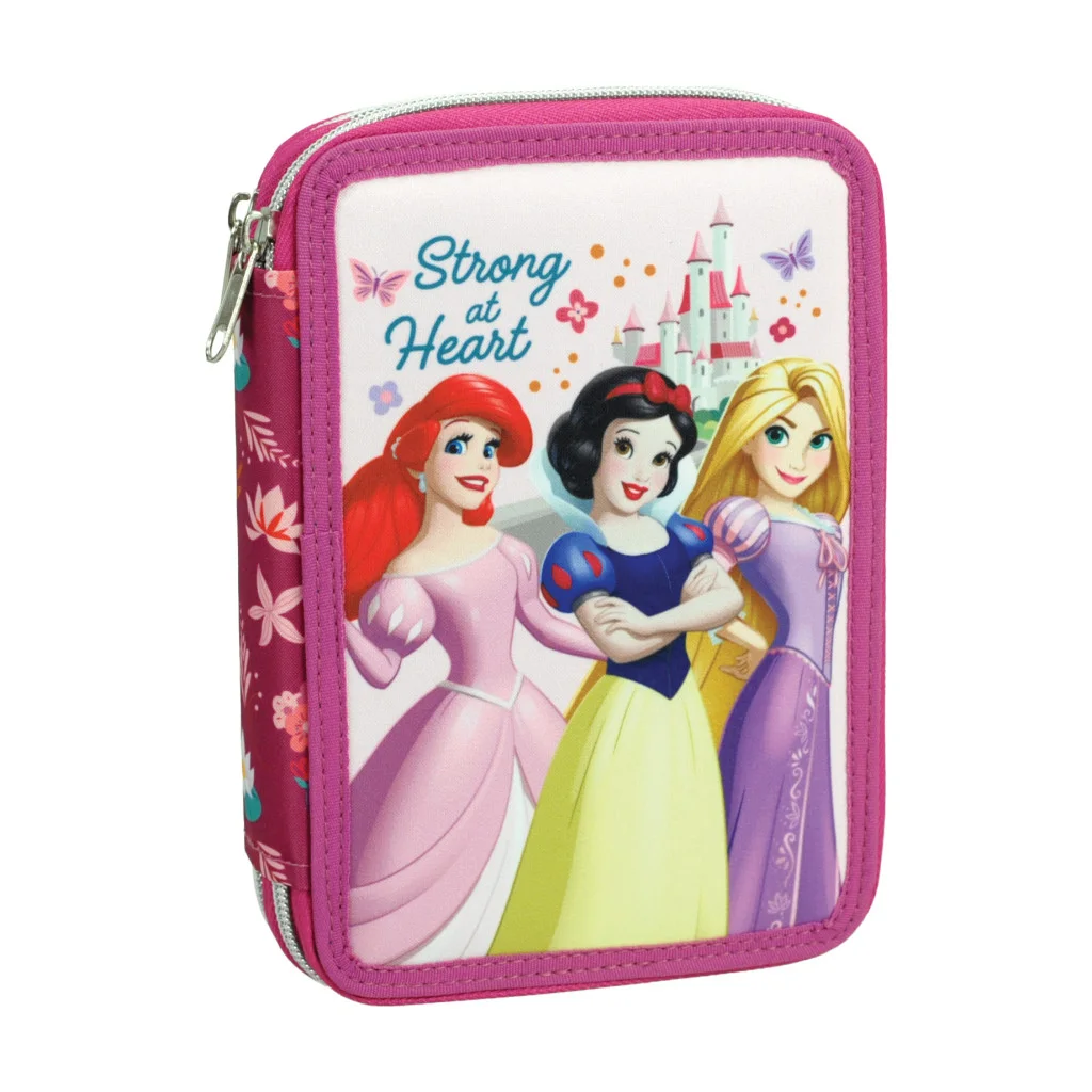 Disney Hercegnők Strong tolltartó töltött 2 emeletes