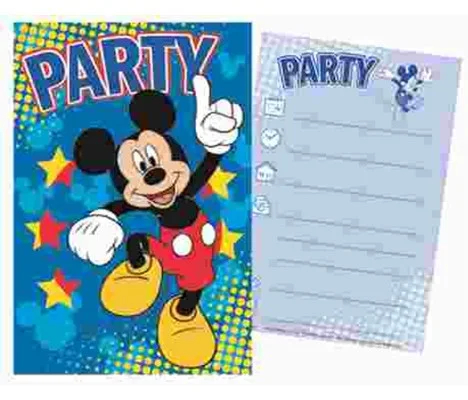 Disney Mickey Star party meghívó