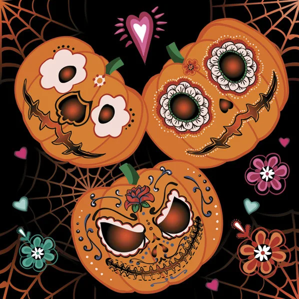 Halloween Mexican Pumpkins szalvéta 20 db-os 33x33 cm