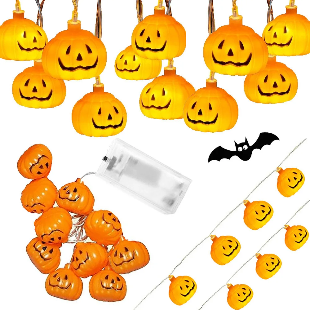 Halloween töklámpák 10 LED függőlámpával 200 cm-es