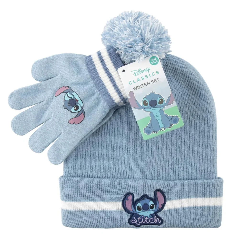 Disney Lilo és Stitch, A csillagkutya Blue gyerek sapka + kesztyű szett